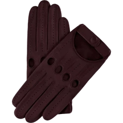Fratelli Orsini Women's Gloves Alessa (oxblood) - Lambskin Leather Driving Gloves