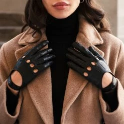 Fratelli Orsini Alessa (black) - Lambskin Leather Driving Gloves Women's Gloves