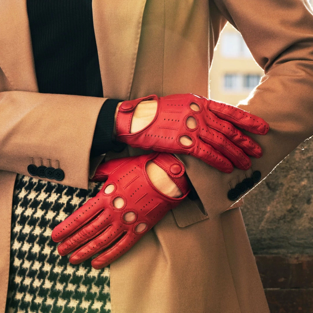 Deals ✔️ Fratelli Orsini Alessa (red) - Lambskin Leather Driving Gloves 🔔 11 Fratelli Orsini Alessa (red) - Lambskin Leather Driving Gloves