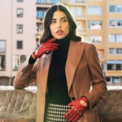 Deals ✔️ Fratelli Orsini Alessa (red) - Lambskin Leather Driving Gloves 🔔 25 Fratelli Orsini Alessa (red) - Lambskin Leather Driving Gloves