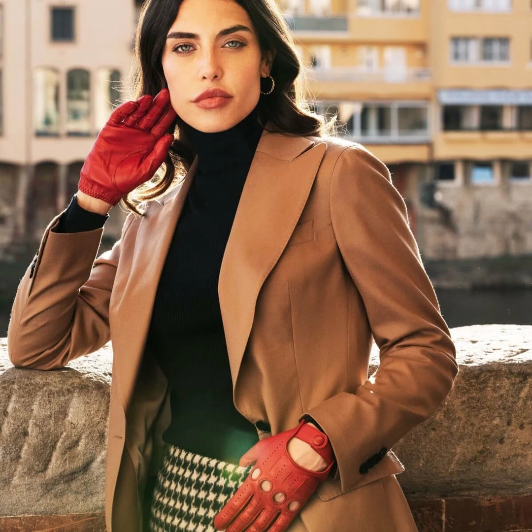 Deals ✔️ Fratelli Orsini Alessa (red) - Lambskin Leather Driving Gloves 🔔 10 Fratelli Orsini Alessa (red) - Lambskin Leather Driving Gloves