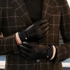 Fratelli Orsini Alonzo (black) - Lambskin Leather Gloves With Cashmere Lining & Touchscreen