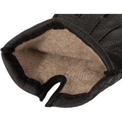 Fratelli Orsini Men's Gloves Antonio (black) - Peccary Leather Gloves With Cashmere Lining