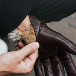 Fratelli Orsini Marco (brown) - Lambskin Leather Gloves With Brown Fur Lining