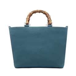 Fratelli Orsini Fiammetta - Calf Leather Women’s Handbag With Bamboo Handles