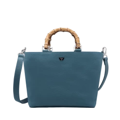 Fratelli Orsini Fiammetta - Calf Leather Women’s Handbag With Bamboo Handles