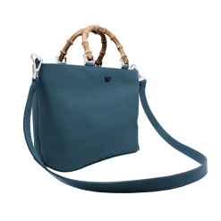 Fratelli Orsini Fiammetta - Calf Leather Women’s Handbag With Bamboo Handles