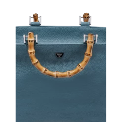 Fratelli Orsini Fiammetta - Calf Leather Women’s Handbag With Bamboo Handles