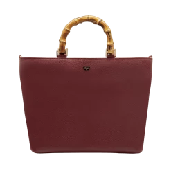 Fratelli Orsini Leather Bags Fiorenza - Calf Leather Women’s Handbag With Bamboo Handles