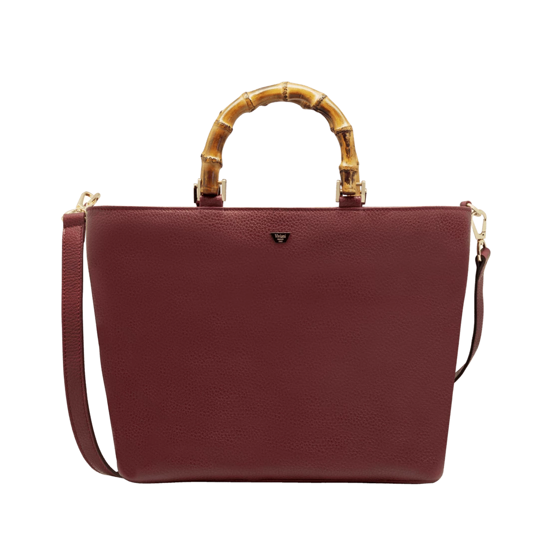 Deals 🧨 Fratelli Orsini Leather Bags Fiorenza - Calf Leather 👩 Women’s 👜 Handbag With Bamboo Handles ❤️ 4 Fratelli Orsini Leather Bags Fiorenza - Calf Leather Women’s Handbag With Bamboo Handles