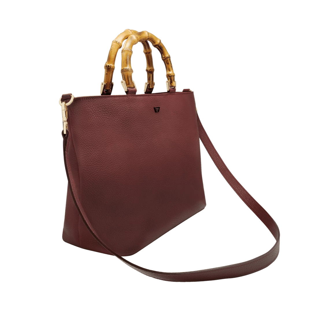 Deals 🧨 Fratelli Orsini Leather Bags Fiorenza - Calf Leather 👩 Women’s 👜 Handbag With Bamboo Handles ❤️ 7 Fratelli Orsini Leather Bags Fiorenza - Calf Leather Women’s Handbag With Bamboo Handles