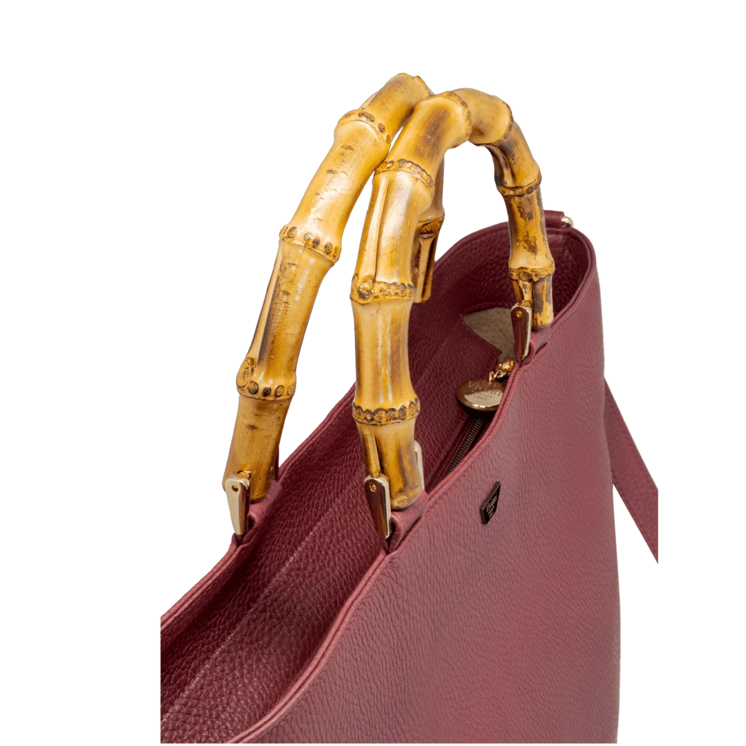 Deals 🧨 Fratelli Orsini Leather Bags Fiorenza - Calf Leather 👩 Women’s 👜 Handbag With Bamboo Handles ❤️ 10 Fratelli Orsini Leather Bags Fiorenza - Calf Leather Women’s Handbag With Bamboo Handles