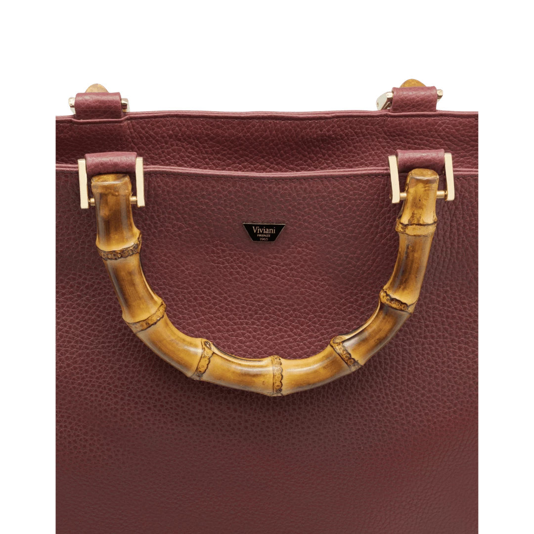 Deals 🧨 Fratelli Orsini Leather Bags Fiorenza - Calf Leather 👩 Women’s 👜 Handbag With Bamboo Handles ❤️ 11 Fratelli Orsini Leather Bags Fiorenza - Calf Leather Women’s Handbag With Bamboo Handles