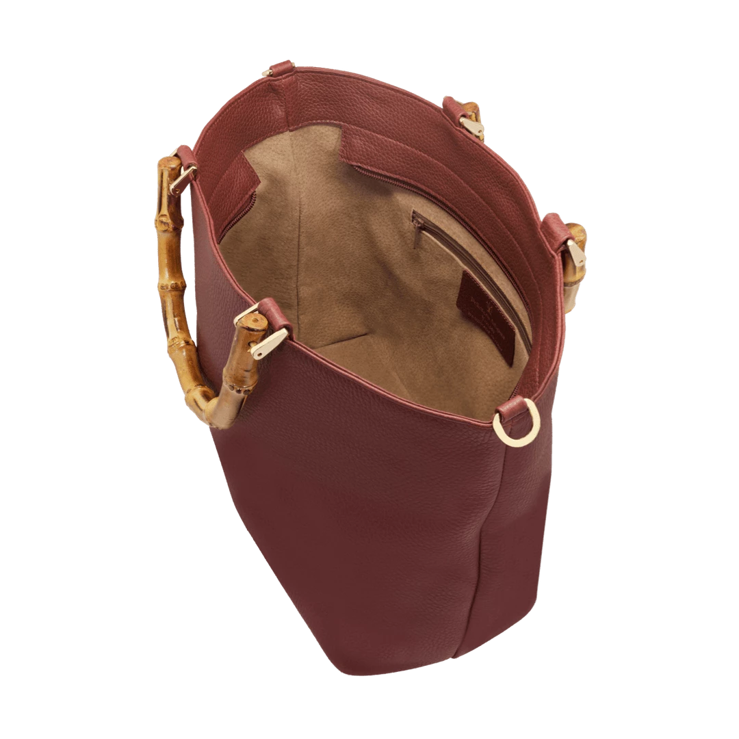 Deals 🧨 Fratelli Orsini Leather Bags Fiorenza - Calf Leather 👩 Women’s 👜 Handbag With Bamboo Handles ❤️ 9 Fratelli Orsini Leather Bags Fiorenza - Calf Leather Women’s Handbag With Bamboo Handles