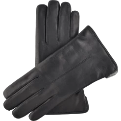 Fratelli Orsini Women's Gloves Francesca (black) - Lambskin Leather Gloves With White Fur Lining