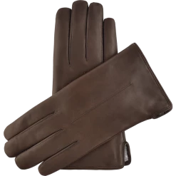 Fratelli Orsini Women's Gloves Francesca (brown) - Lambskin Leather Gloves With Brown Fur Lining