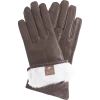 Fratelli Orsini Women's Gloves Francesca (brown) - Lambskin Leather Gloves With White Fur Lining