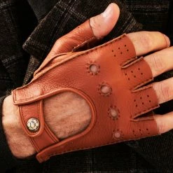 Fratelli Orsini Vincenzo (brown): American Deerskin Leather Driving Gloves