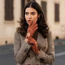 Fratelli Orsini Maria (brown) - American Deerskin Leather Driving Gloves Women's Gloves