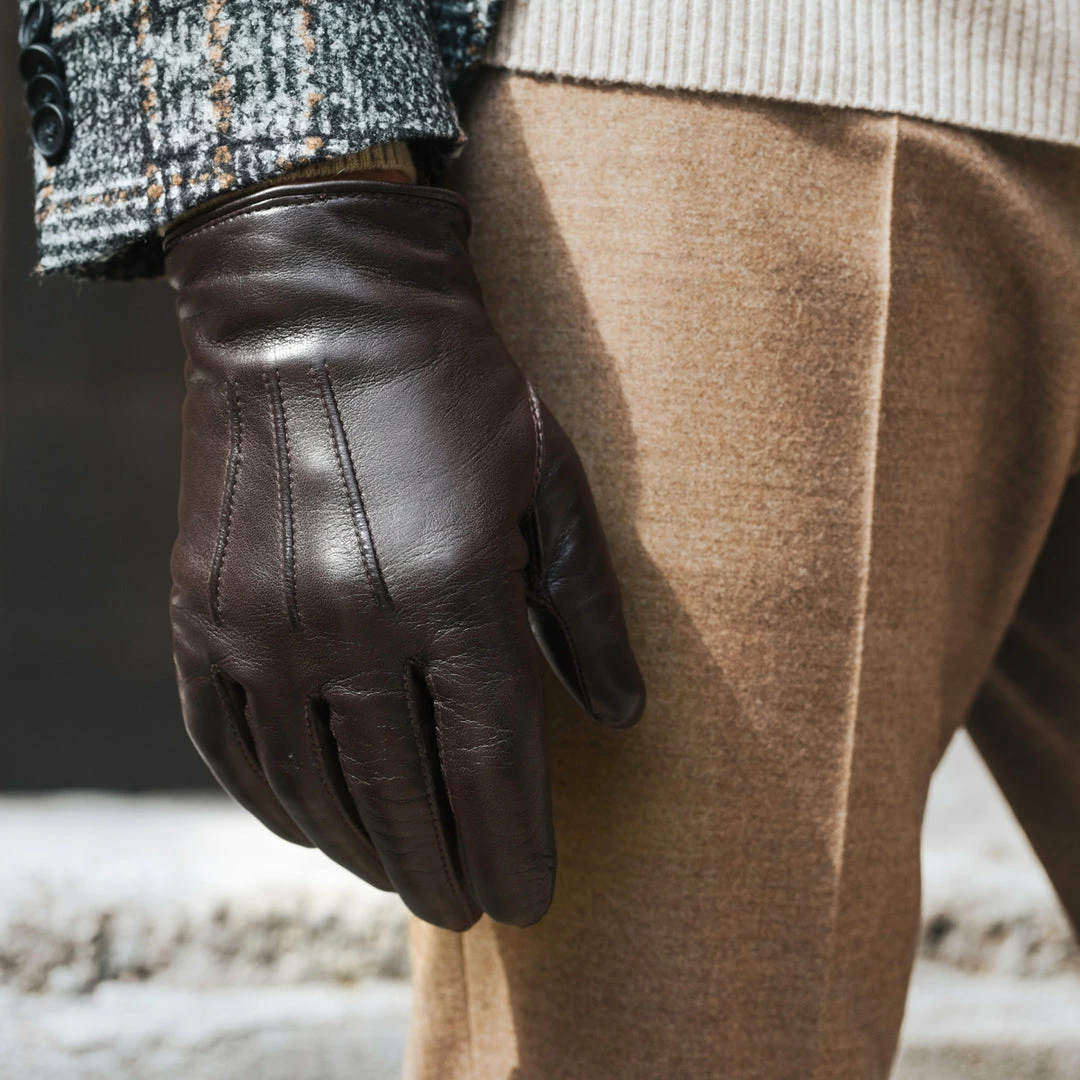 Wholesale ๐ฅฐ Fratelli Orsini Giovanni (brown) - Lambskin Leather Gloves With Cashmere Lining Men's Gloves ๐ 9 Fratelli Orsini Giovanni (brown) - Lambskin Leather Gloves With Cashmere Lining Men's Gloves