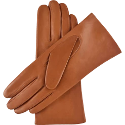 Fratelli Orsini Isabella (cognac) - Lambskin Leather Gloves With Cashmere Lining & Touchscreen