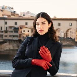 Coupon 😍 Fratelli Orsini Isabella (red) - Lambskin Leather Gloves With Cashmere Lining & Touchscreen 👩 Women's Gloves 💯 21 Fratelli Orsini Isabella (red) - Lambskin Leather Gloves With Cashmere Lining & Touchscreen Women's Gloves