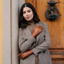 Fratelli Orsini Isabella (cognac) - Lambskin Leather Gloves With Cashmere Lining & Touchscreen