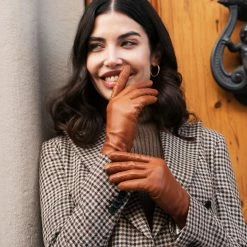 Fratelli Orsini Women's Gloves Isabella (grey) - Lambskin Leather Gloves With Cashmere Lining