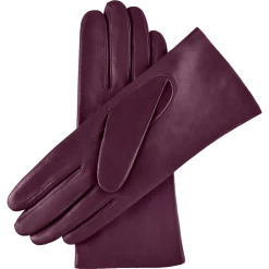 Fratelli Orsini Isabella (eggplant) - Lambskin Leather Gloves With Cashmere Lining Women's Gloves