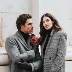 Fratelli Orsini Women's Gloves Isabella (red) - Lambskin Leather Gloves With Cashmere Lining