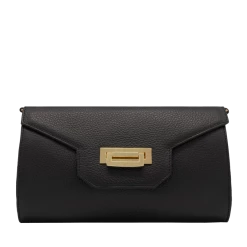 Fratelli Orsini Leather Bags Lalla - Calf Leather Women’s Clutch With Detachable Metal Chain Shoulder Strap