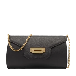 Fratelli Orsini Leather Bags Lalla - Calf Leather Women’s Clutch With Detachable Metal Chain Shoulder Strap