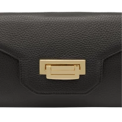 Fratelli Orsini Leather Bags Lalla - Calf Leather Women’s Clutch With Detachable Metal Chain Shoulder Strap