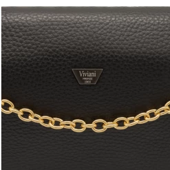 Fratelli Orsini Leather Bags Lalla - Calf Leather Women’s Clutch With Detachable Metal Chain Shoulder Strap