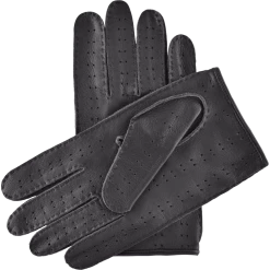 Fratelli Orsini Men's Gloves Leonardo (black) - American Deerskin Leather Driving Gloves