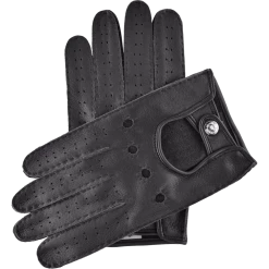 Fratelli Orsini Men's Gloves Leonardo (black) - American Deerskin Leather Driving Gloves