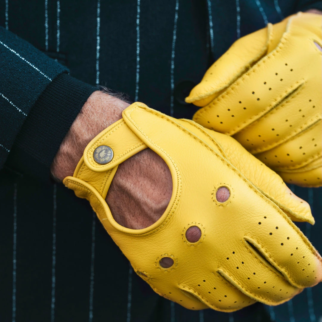 Best Sale π Fratelli Orsini Leonardo (yellow) - American Deerskin Leather Driving Gloves Men's Gloves π 5 Fratelli Orsini Leonardo (yellow) - American Deerskin Leather Driving Gloves Men's Gloves