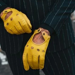 Best Sale π Fratelli Orsini Leonardo (yellow) - American Deerskin Leather Driving Gloves Men's Gloves π 17 Fratelli Orsini Leonardo (yellow) - American Deerskin Leather Driving Gloves Men's Gloves