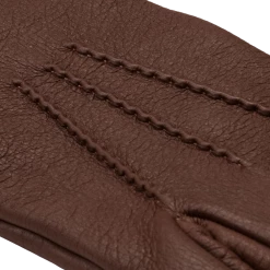 Fratelli Orsini Lorenzo (brown) - American Deerskin Leather Gloves With Cashmere Lining