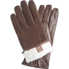 Fratelli Orsini Men's Gloves Marco (brown) - Lambskin Leather Gloves With White Fur Lining
