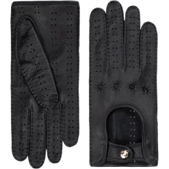 Fratelli Orsini Women's Gloves Maria (black) - American Deerskin Leather Driving Gloves