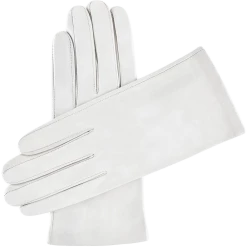 Fratelli Orsini Sofia (white) - Lambskin Leather Gloves With Silk Lining