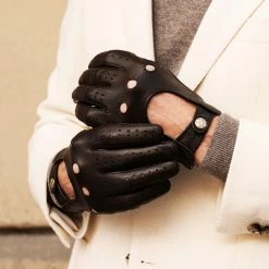 Fratelli Orsini Umberto (brown) - Lambskin Leather Driving Gloves & Touchscreen Men's Gloves
